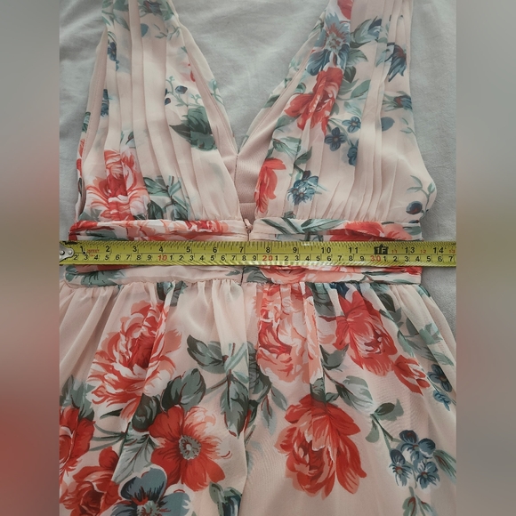 Lulus Garden Meandering Blush Floral Gown - Picture 6 of 6